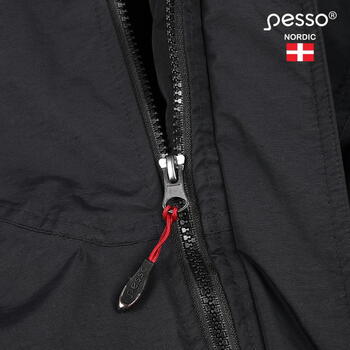 Pesso Ziemas jaka Helsinki HELSINKI_J-3XL, 3XL, melna, 5000mm, 3000g/m²24h, vēja necaurlaidīga, noņemama kapuce (HELSINKI_J-3XL)