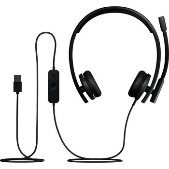Logitech H570E 981-001430, проводная гарнитура, 30mm, 32Ω, 1.9m, черный, для офиса (981-001430)