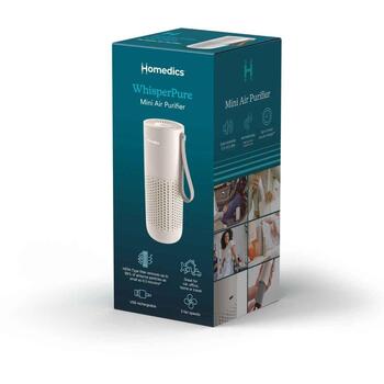 Homedics очиститель воздуха AP-P59BG-WW, 17.5x8x7см, 17.5-34.0дБ, HEPA угольный фильтр, 3 скорости, USB-C, 8ч работы (AP-P59BG-WW)