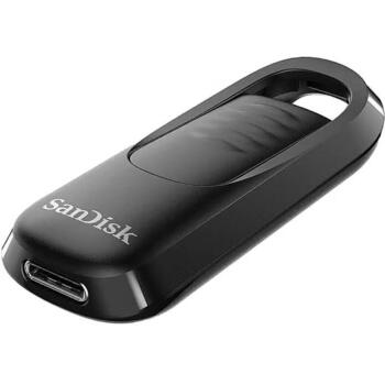 Sandisk USB флеш-накопитель SDCZ480-256G-G46, 256GB, USB 3.2 Gen 1, USB Type-C, 400MB/s, черный, выдвижной (SDCZ480-256G-G46)