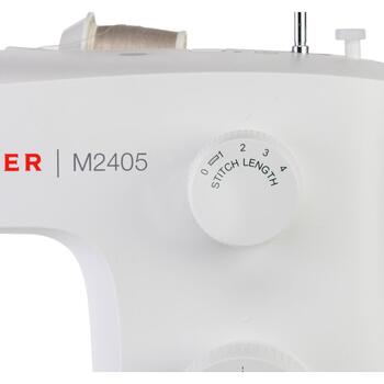 Singer Šujmašīna M2405, 11 dūrieni, 1 pogcaurums, 70 W, Automātiska, Regulējams dūriena garums, Bezmaksas roka (M2405)