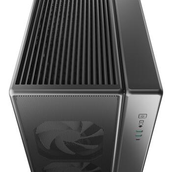 Deepcool datora korpuss CG590 MESH 2F R-CG590MESH-BKANA2-G, Mid Tower, melns, rūdīts stikls, 7 paplašināšanas sloti, 1+1x3.5