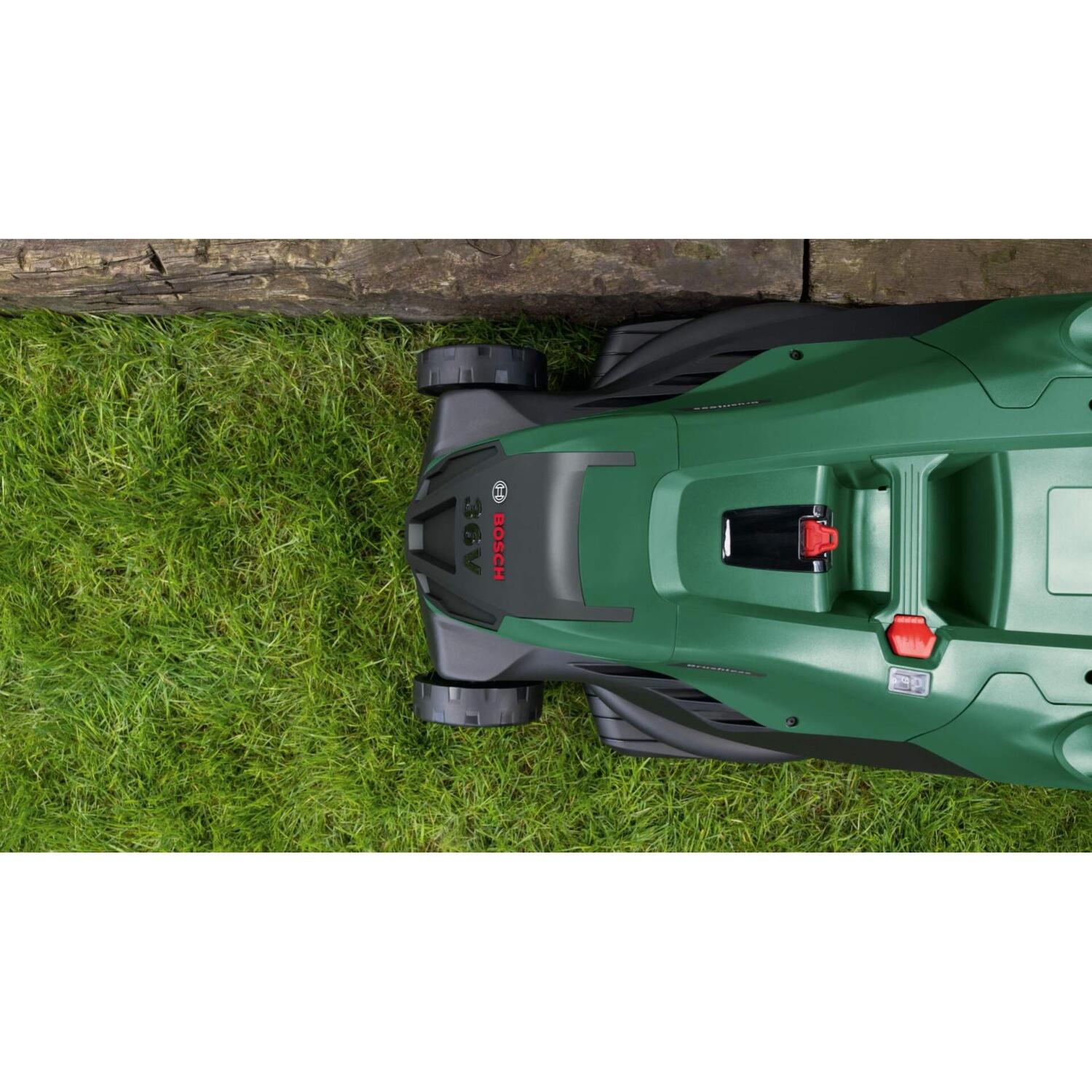 Bosch AdvancedRotak 36V-44-750 06008B9G02, аккумуляторная газонокосилка, 44см, 36В, 2x4Ач, 50л, 25-80мм, 7 полож. (06008B9G02)