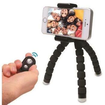 Mediarange MINI TRIPOD UNIVER./MRMA205, 0.12кг, аксессуар для телефона, гибкие ноги, дистанционный спуск (MRMA205)
