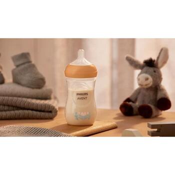 Philips Avent barošanas pudelīte Natural Response 260 ml, vidējas plūsmas knupītis, 1m+ (SCY903/74)