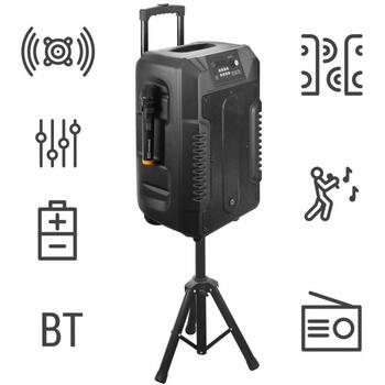 Manta Беспроводная колонка SPK1203B100, 100 W, Bluetooth 5.0, AUX, Гитара, Микрофон, Micro SD, USB, 8 ч работы от аккумулятора (SPK1203B100)