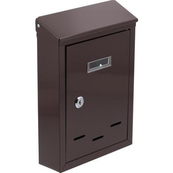 Vorel Почтовый ящик 78542, 285x200x60мм, 0.6мм, 143мм, 2 ключа, сталь, оцинкованный, коричневый, запираемый (78542)