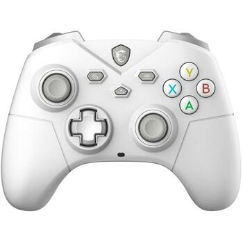 Msi игровой контроллер FORCE GC300 W WHITE, 2.4 GHz, USB 2.0, 20 ч работы от аккумулятора, 230 г, белый, Bluetooth, силовой кабель (FORCE GC300 W WHITE)