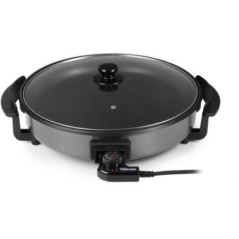 Tristar Multifunkcionāla grila panna PZ-2964, 40 cm, 1500 W, vāks iekļauts, fiksēta rokturis, melna (PZ-2964)