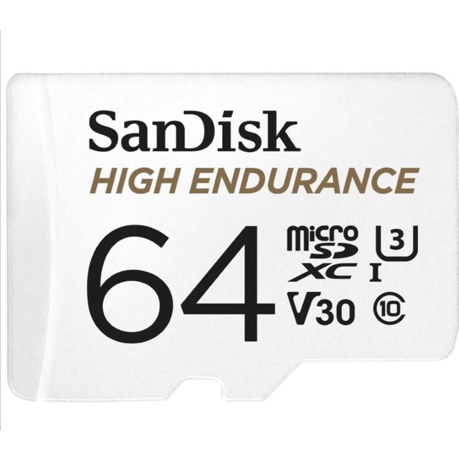 Sandisk карта памяти 64 ГБ MicroSDXC UHS-I, SDSQQNR-064G-GN6IA, 64 ГБ, 100 МБ/с, 40 МБ/с, U3, V30, Class 10, термостойкая (SDSQQNR-064G-GN6IA)