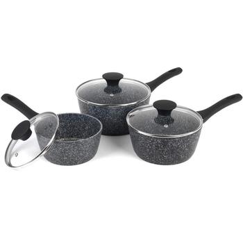 Salter Кастрюля BW11460BRMFOB, 16/18/20см, алюминий, мягкая ручка, совместима с индукцией, Thermo-Spot (BW11460BRMFOB)