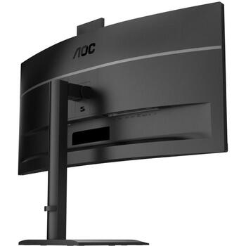 Aoc монитор CU34E4CW, 3440 x 1440, 120 Гц, 4 мс, 350 кд/м², 2xHDMI, USB-C, 90W PD, 5MP камера, KVM, черный (CU34E4CW)