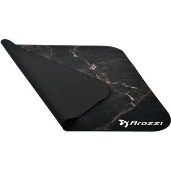 Arozzi ZONA Quattro Grīdas Paklājs AZ-ZONA-QTRO-BKM, 116cm x 116cm, melns, marmora raksts, gumija, mikrošķiedra, neslīdošs (AZ-ZONA-QTRO-BKM)