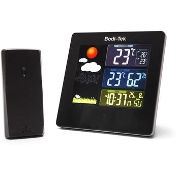 Bodi-Tek Цифровая метеостанция BT-HGWS-EU/1,2, 60м, 0-50°C, -19,9-59,9°C, 20-95% RH, цветной дисплей, будильник (BT-HGWS-EU/1,2)
