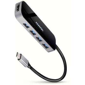 Axagon USB centrmezgls HMC-6H4A 6in1, 4x USB-A, 1x USB-C PD 100W, 1x HDMI 4K, 5Gb/s, 20cm kabelis (HMC-6H4A)