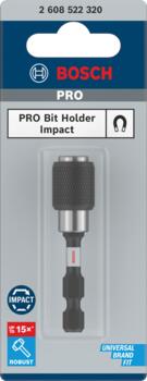 Tiecienskrūvgriežiem, akumulatoru skrūvgriežiem PRO IMPACT UZGAĻU TURĒTĀJS QUICK CHANGE BOSCH 2608522320 (2608522320)