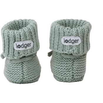 Lodger Slipper Knit čībiņas SLK 109_0-6, 0-6M, 100% kokvilna, Silk Knit, zaļa, unisex, visiem gadalaikiem (SLK 109_0-6)