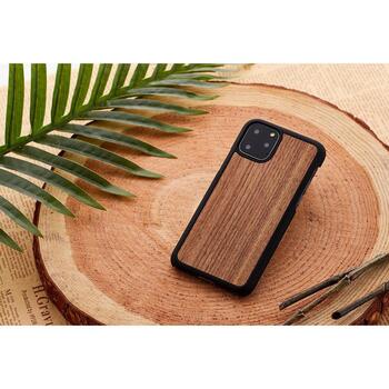Man&Wood Чехол для смартфона M8323B, 6.5, натуральное дерево, поликарбонат, Apple iPhone 11 Pro Max, черный грецкий орех (M8323B)