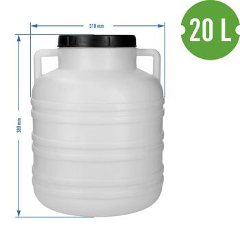 Browin бочка 360120, 20L, 31см, 31см, 38см, 0.82кг, белый цвет, 13см внутренний диаметр (360120)