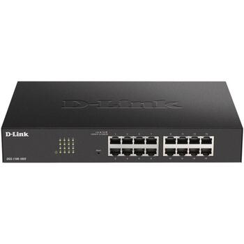 D-Link коммутатор DGS-1100-16V2/E, 16x 10/100/1000 Mbps, 32 Gbps, 23.81 Mpps, L2, управляемый, настольный, монтажный комплект (DGS-1100-16V2/E)