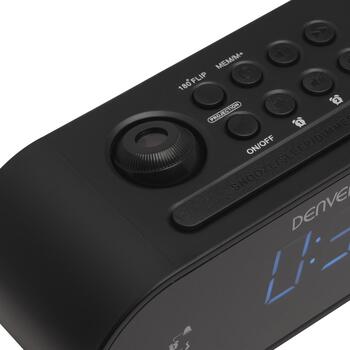 Denver Часы CRP-717 111131000380, 470 г, Черный, 60 мм, 67 мм, 160 мм, FM 87,5-108 МГц, Цифровой, LED, 2,29 см, Проекция, Красный (111131000380)