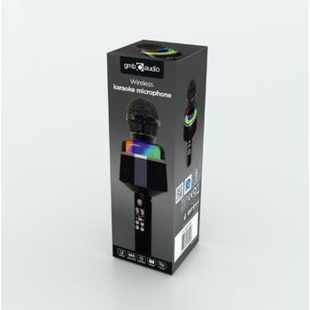 Gembird Bezvadu karaoke mikrofons MICBT-01-BK, 3.5mm, Bluetooth, BT frekvence 2.402-2.480 GHz, akumulators, līdz 10 m (MICBT-01-BK)