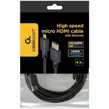 Gembird HDMI kabelis 4.5m CC-HDMID-15, HDMI Type A, HDMI Type D, zelta kontakts, melns (CC-HDMID-15)