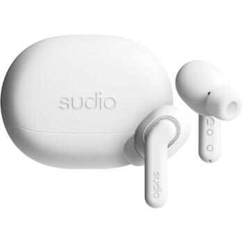 Sudio Наушники E4 Pro E4PROWHT, 24 ohm, 10 mm, 90 dB, Bluetooth 6.0, 6 ч, 15 м, шумоподавление, микрофон, USB Type-C (E4PROWHT)