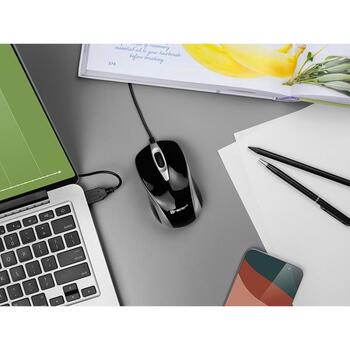 Tracer Мышь TRAMYS45923, 800 dpi, 3 кнопки, 1.8 м кабель, оптическая, черная, для офиса (TRAMYS45923)