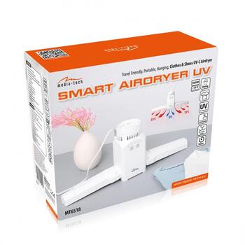 Media-Tech Viedais Gaisa Žāvētājs MT6518, 300W, 35°C, 2,5kg, UV-C dezinfekcija, taimeris, 4 āķi (MT6518)