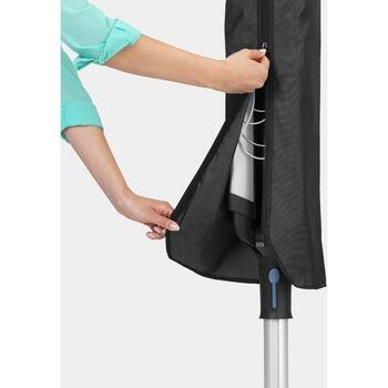 Brabantia 100246 вращающаяся сушилка для белья, 50м, металлический штырь, чехол, сумка, Metallic Grey (100246)