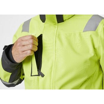 Helly Hansen Hi-vis jaka Alna 2.0 71195_369-XL&HH, XL, CL3, dzeltena/melna, Helly Tech Performance, līmētas šuves, noņemama kapuce (71195_369-XL&HH)