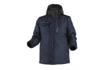 Hogert HT5K247-L vīriešu ziemas jaka, L (52), zila, 100% poliesters, Oxford 300D, 2000mm, 240g/m², kapuce, 5 kabatas (HT5K247-L)