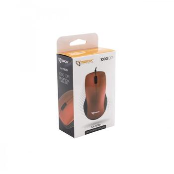 Sbox Мышь M-958R, 1000 DPI, USB 2.0, 3 кнопки, 1,5 м, оптическая, ABS, красная (M-958R)