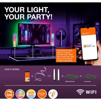 Osram SMART+ WIFI ORBIS MAGIC настенно-потолочный светильник 4099854472374, 38Вт, 1050лм, 2700-6500К, IP20, 50000ч, RGBTW, Wi-Fi (4099854472374)