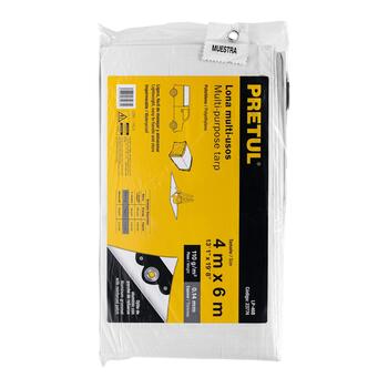 Īpaši izturīgs balts brezents 4х6m, 110g/m2 Pretul® LP-46B TRUPER (LP-46B)