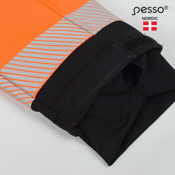 Pesso Hi-vis softshell jaka PALERMOOS, 8000 mm, 5000 g/m²/24 h, 100% poliesteris, regulējami piedurkņu gali (PALERMOOS)