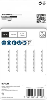 5 figūrzāģa asmeņi T 102 H, Clean for PVC, Figūrzāģiem PRO PLASTICS PVC CLEAN T102H FIGŪRZĀĢA ASMENS, 2608667446, BOSCH (2608667446)