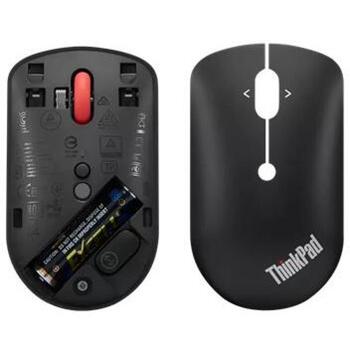 Lenovo ThinkPad USB-C bezvadu kompakta pele 4Y51D20848, 2.4 GHz, 4 pogas, 2400 dpi, optiskā sensoru, ambidextrous dizains (4Y51D20848)