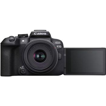 Canon D.CAM EOS R10 RF-S 18-45 IS STM EU26, 24.2 МП, ISO 32000, Wi-Fi, видеозапись, CMOS, черный (5331C010)