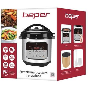 Beper Multivārāmie katli P101COS002, 6l, 1000W, 15 programmas, LED displejs, atliktais starts, nerūsējošais tērauds (P101COS002)