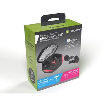 Tracer Беспроводные наушники TRASLU47614, 100dB, 32Ω, 20Hz-20KHz, Bluetooth 5.0, 300mAh зарядный чехол, микрофон (TRASLU47614)