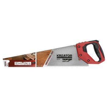 Kreator ручная пила KRTH80002, 450mm, 7 TPI, мягкая рукоятка, угловые направляющие 45° и 90° (KRTH80002)