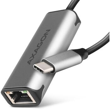Axagon Сетевой адаптер ADE-25RC, 2.5 Гбит/с, USB Type-C, 1x RJ-45, 10/100/1000/2500 Мбит/с, металлический корпус, Plug and Play (ADE-25RC)