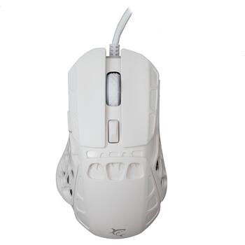 White Shark Datorspēļu pele Ector, ECTOR-W, 123mm, 75mm, 40mm, 65g, 7 pogas, 1.8m, 7200-12400 DPI, USB 2.0, RGB apgaismojums (ECTOR-W)