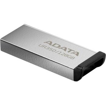 Adata USB флеш-накопитель UR350-128G-RSR/BK 128 ГБ, USB 3.2 Gen 1, скорость чтения 100 МБ/с, металлический корпус, черный (UR350-128G-RSR/BK)