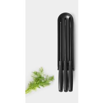 Brabantia Tasty+ блок для ножей в ящик 123023, 3 ножа, 0,5кг, тёмно-серый (123023)