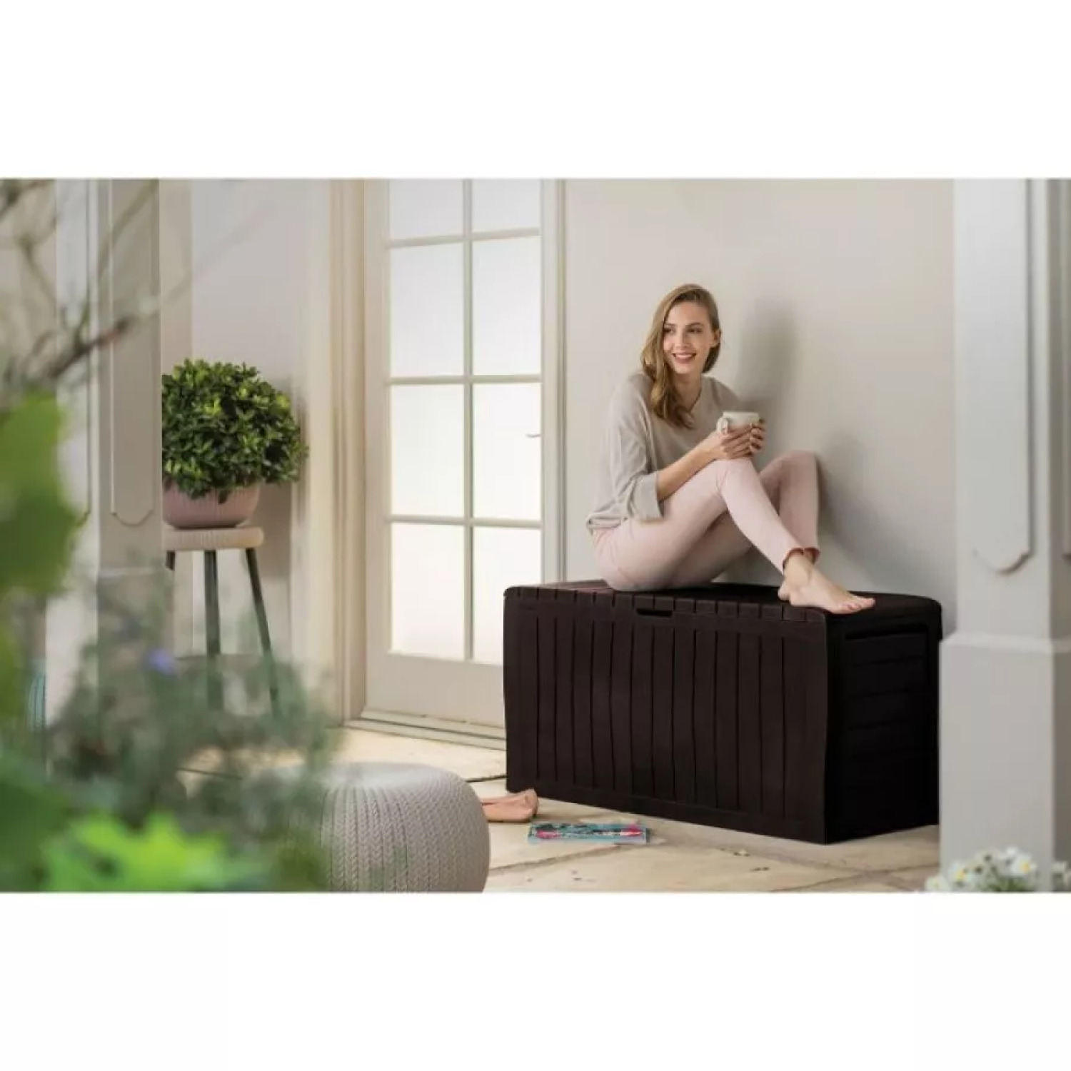 Keter Marvel Plus ящик для хранения 270л, 29202622590, 116,7x44,7x57см, 6,92кг, коричневый, с колесами, запирается (29202622590)