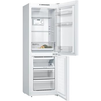 Bosch Холодильник KGN33NWEB, 193L, 89L, 42dB, Класс энергии E, Свободностоящий, No Frost, MultiAirflow, LED дисплей (KGN33NWEB)