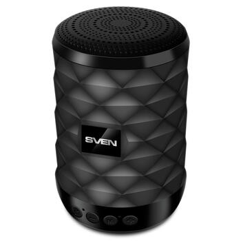 Портативная Bluetooth колонка мощностью 5W с RGB подсветкой TWS FM радио USB microSD PS-55 чёрный SV-021146 SVEN (SV-021146)